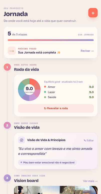 Jornada do Flowe no celular